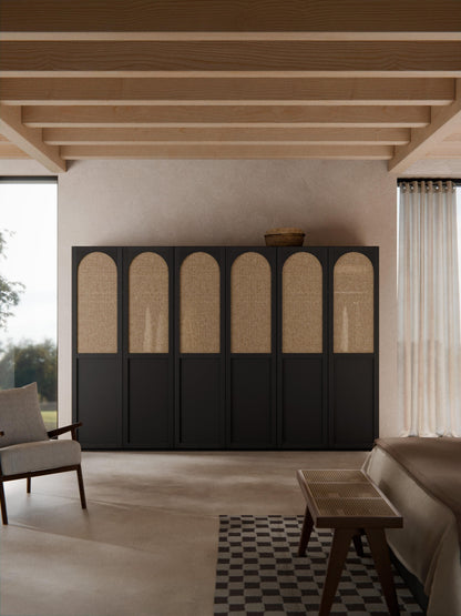 Jennora Modular Hinged-Door Wardrobe, 300 cm Wide, in Various Sizes