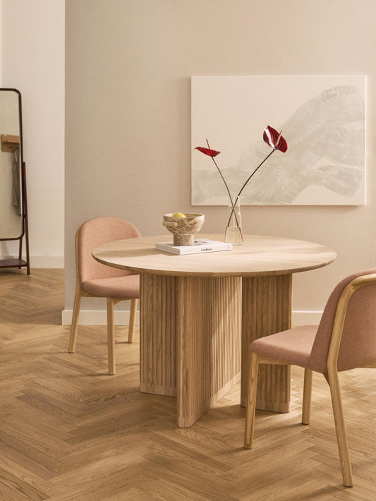 Jolenta Round Oak Dining Table, Ø 120 cm