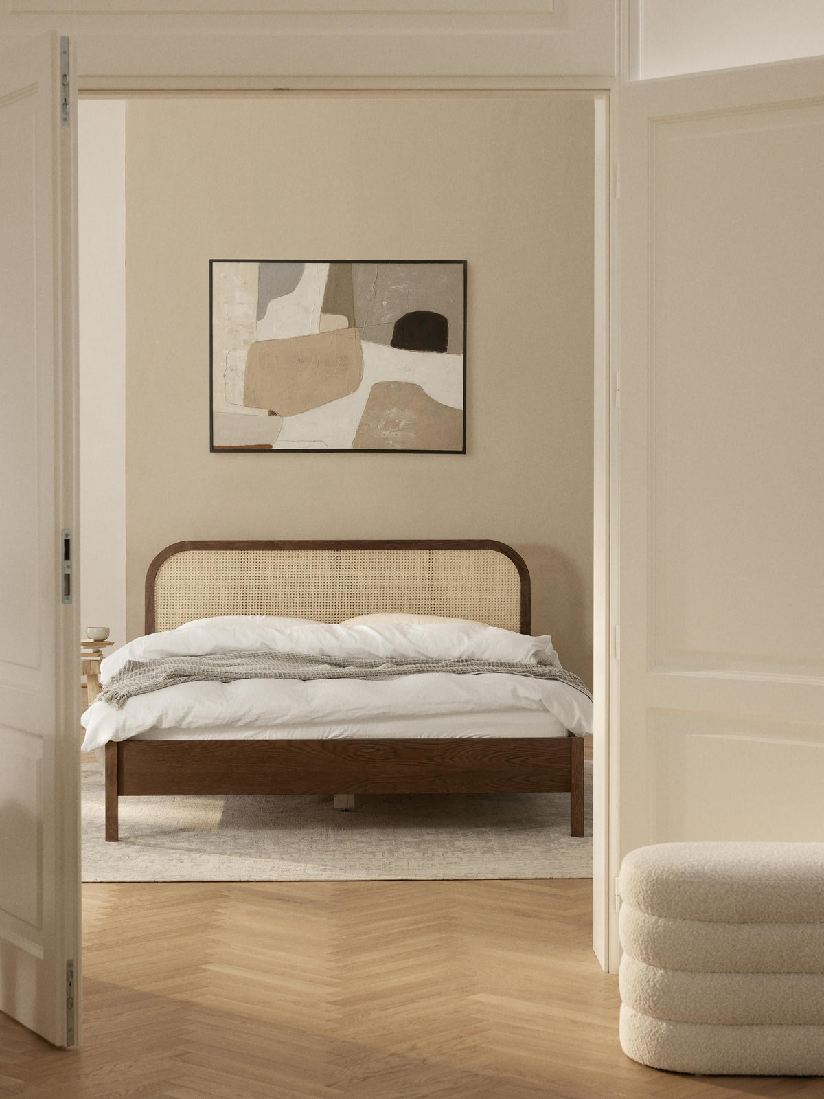 Jonseth Wooden Bed with Vienna Cane Headboard