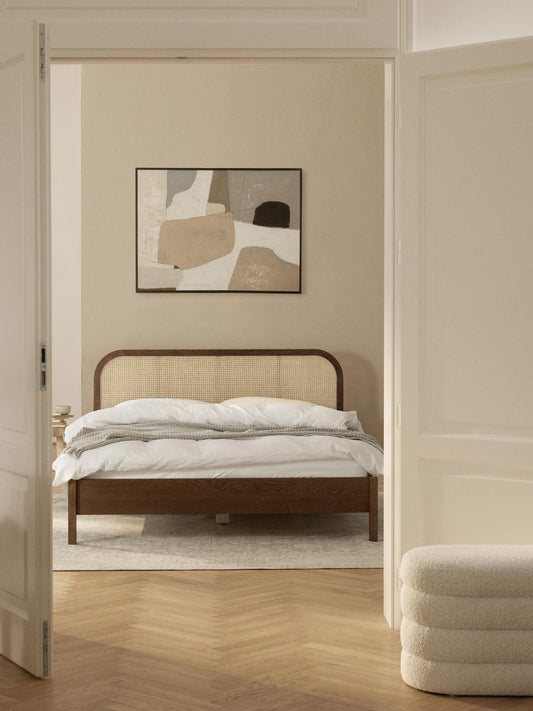 Jonseth Wooden Bed with Vienna Cane Headboard