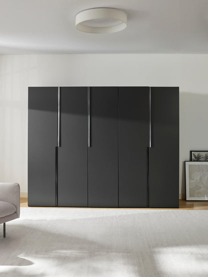 Leandro Modular Hinged-Door Wardrobe, 250 cm Wide, in Various Sizes