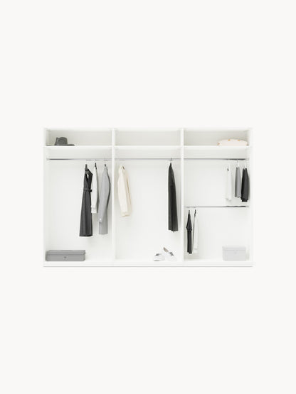 Leandro Modular Hinged-Door Wardrobe, 300 cm Wide, in Various Sizes