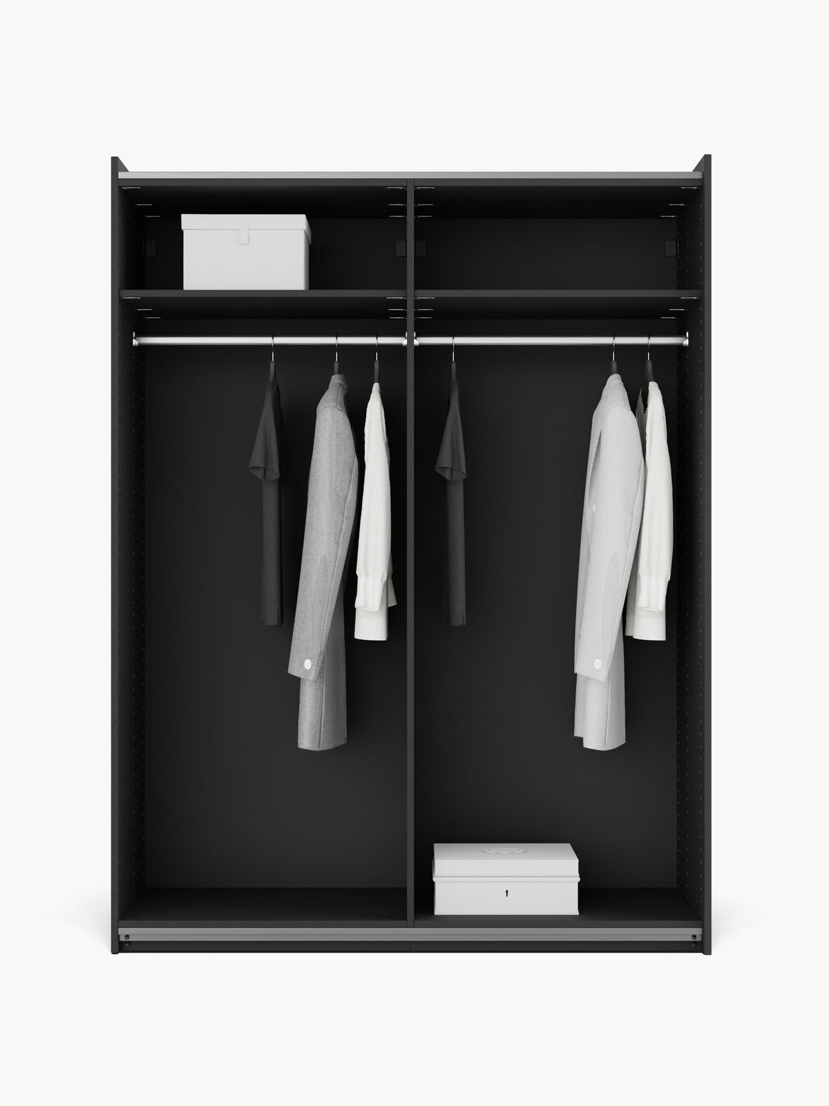 Leandro Modular Sliding-Door Wardrobe, 150 cm Wide, in Various Sizes