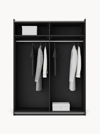 Leandro Modular Sliding-Door Wardrobe, 150 cm Wide, in Various Sizes