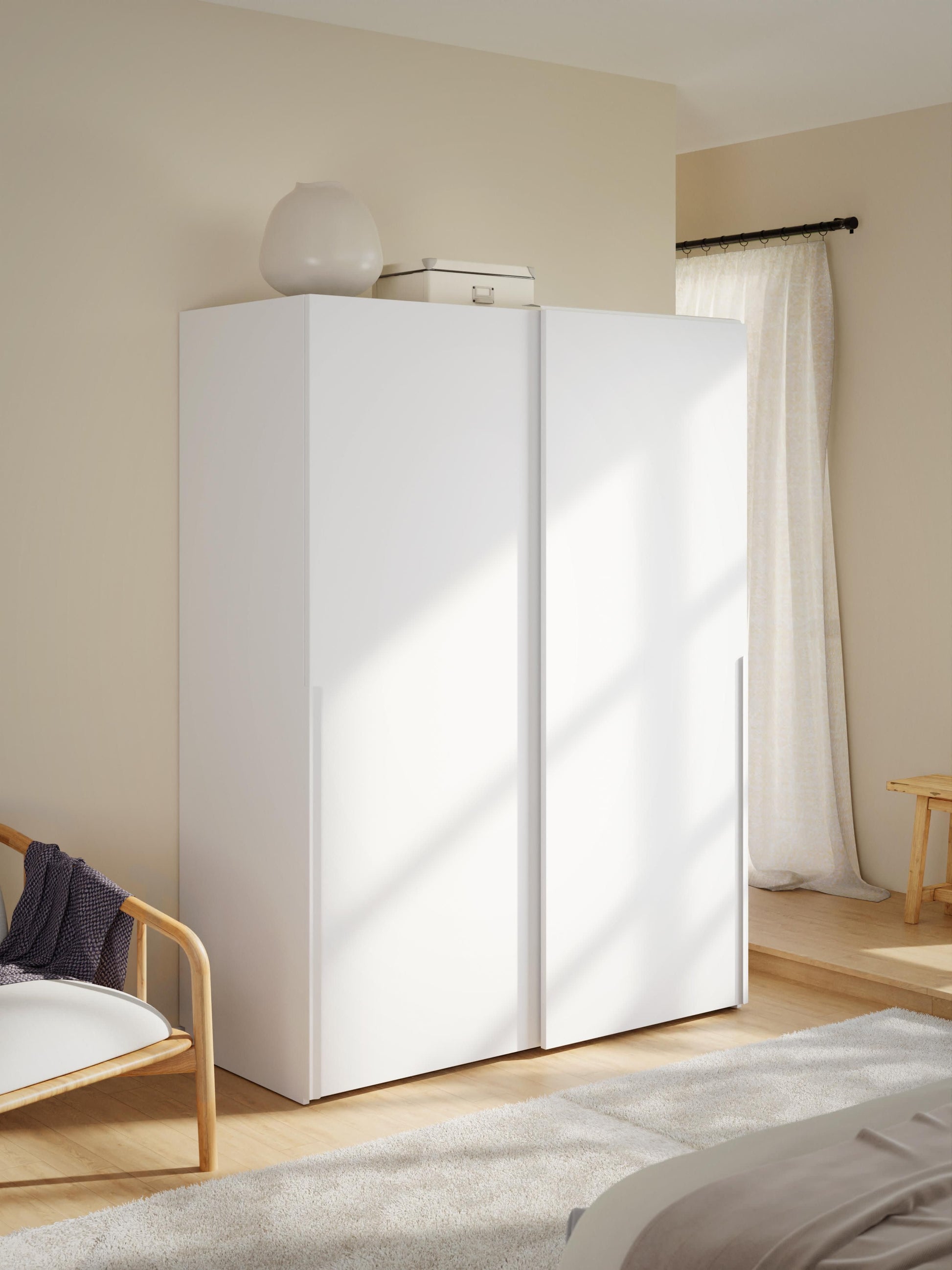 Leandro Modular Sliding-Door Wardrobe, 150 cm Wide, in Various Sizes