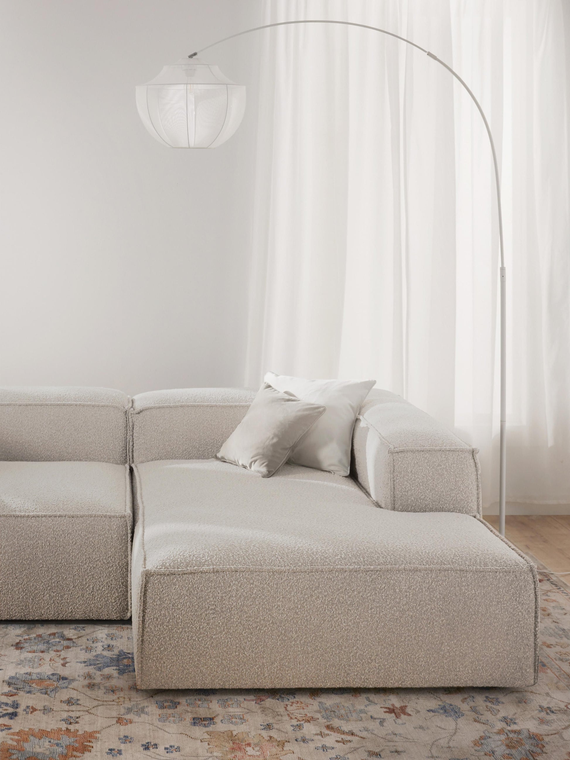 Lenmoor Bouclé Ottoman Corner Module