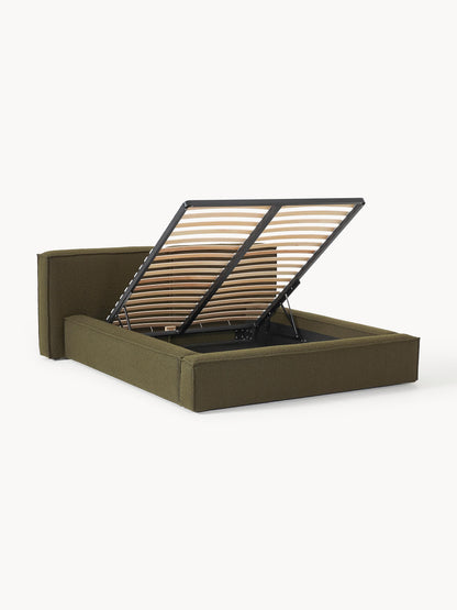 Lenmoor Bouclé Upholstered Bed with Storage