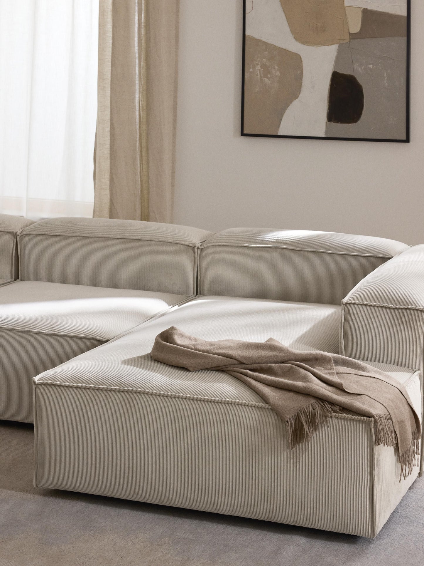 Lenmoor Corduroy Ottoman Corner Module