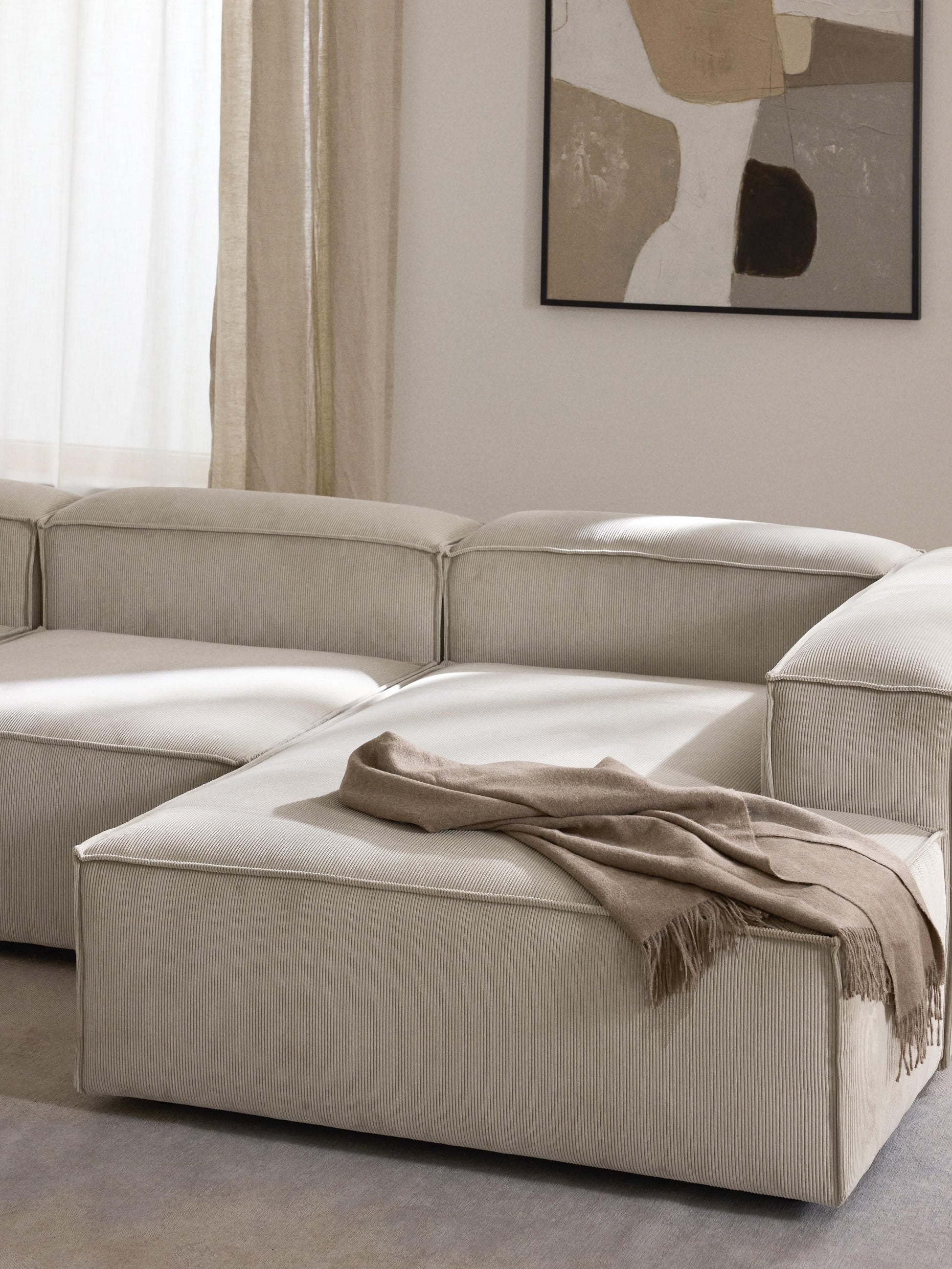 Lenmoor Corduroy Ottoman Corner Module