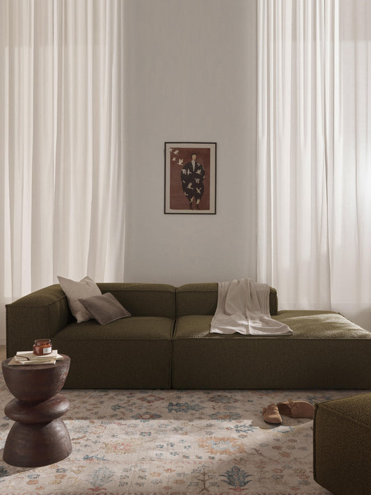Lenmoor Modular Bouclé Ottoman