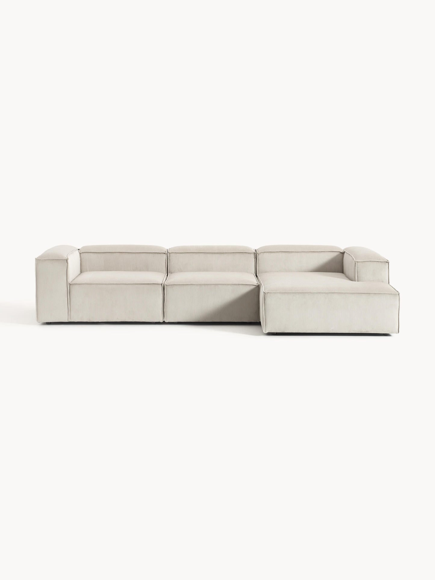 Lenmoor Modular Corduroy Corner Sofa (4-Seater)