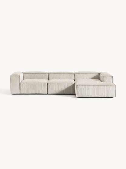 Lenmoor Modular Corduroy Corner Sofa (4-Seater)