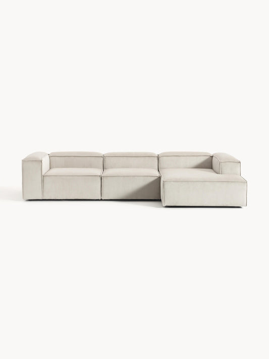 Lenmoor Modular Corduroy Corner Sofa (4-Seater)