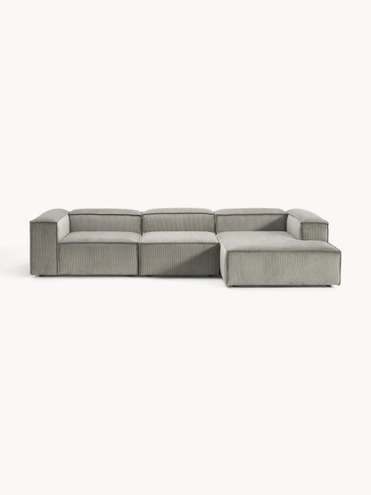 Lenmoor Modular Corduroy Corner Sofa (4-Seater)
