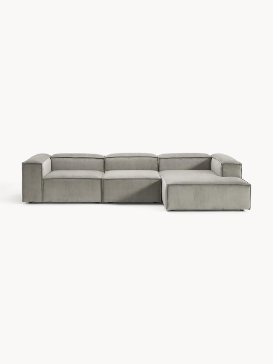 Lenmoor Modular Corduroy Corner Sofa (4-Seater)