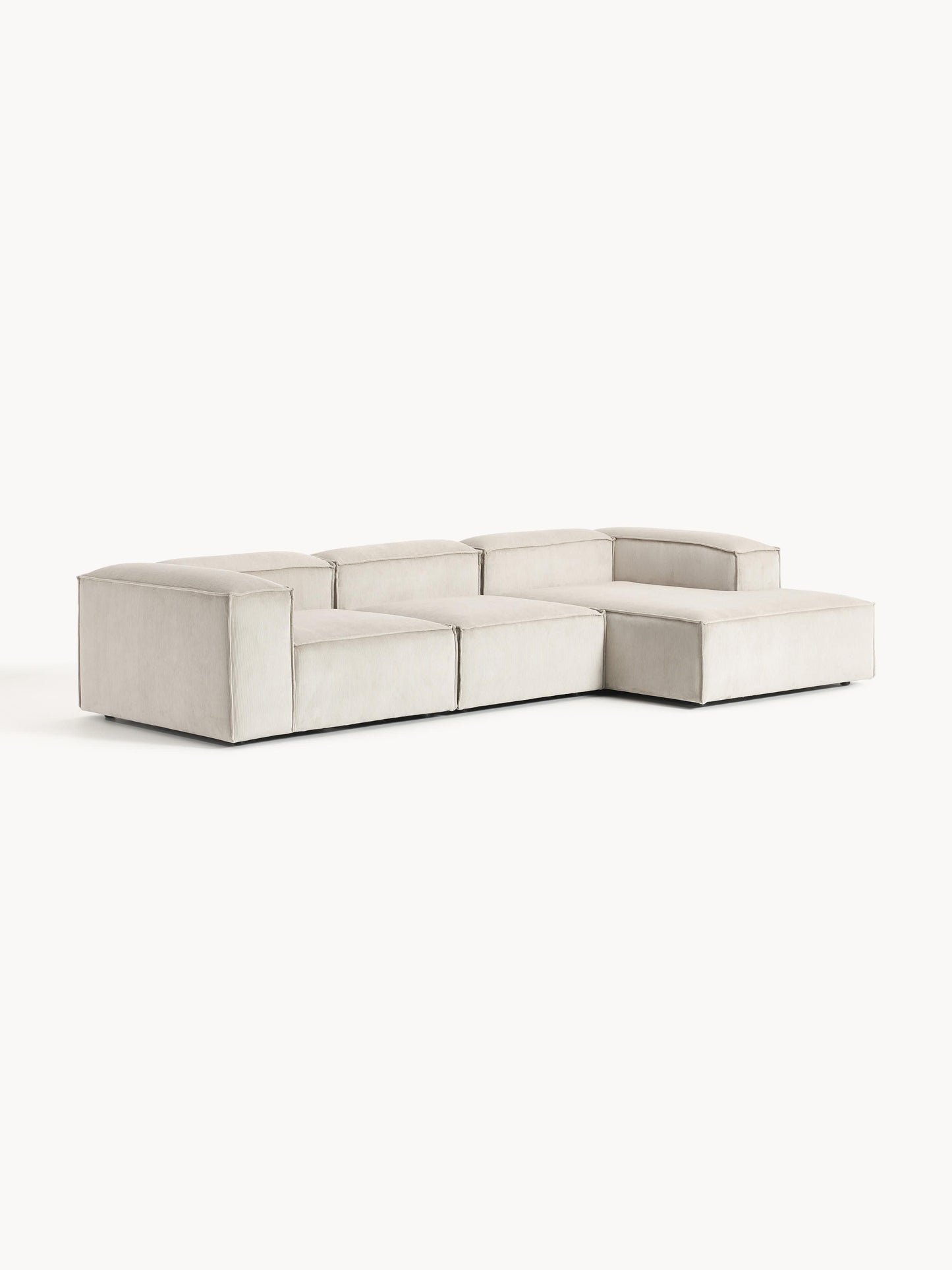 Lenmoor Modular Corduroy Corner Sofa (4-Seater)