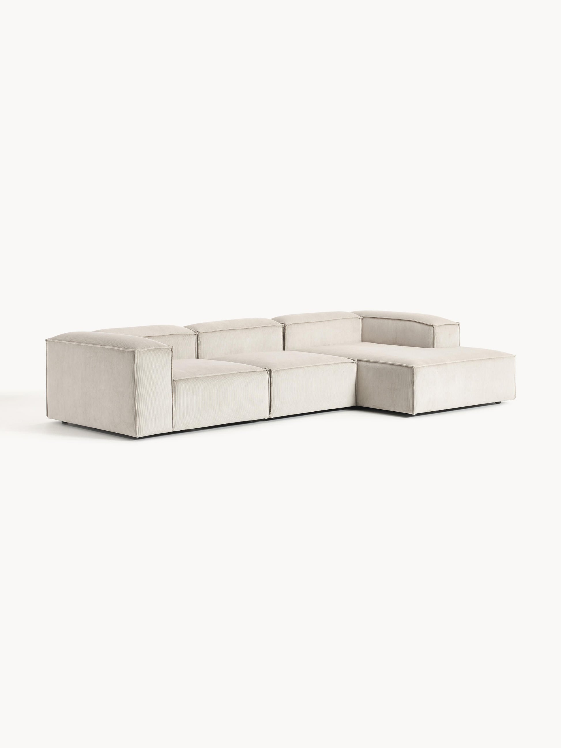 Lenmoor Modular Corduroy Corner Sofa (4-Seater)
