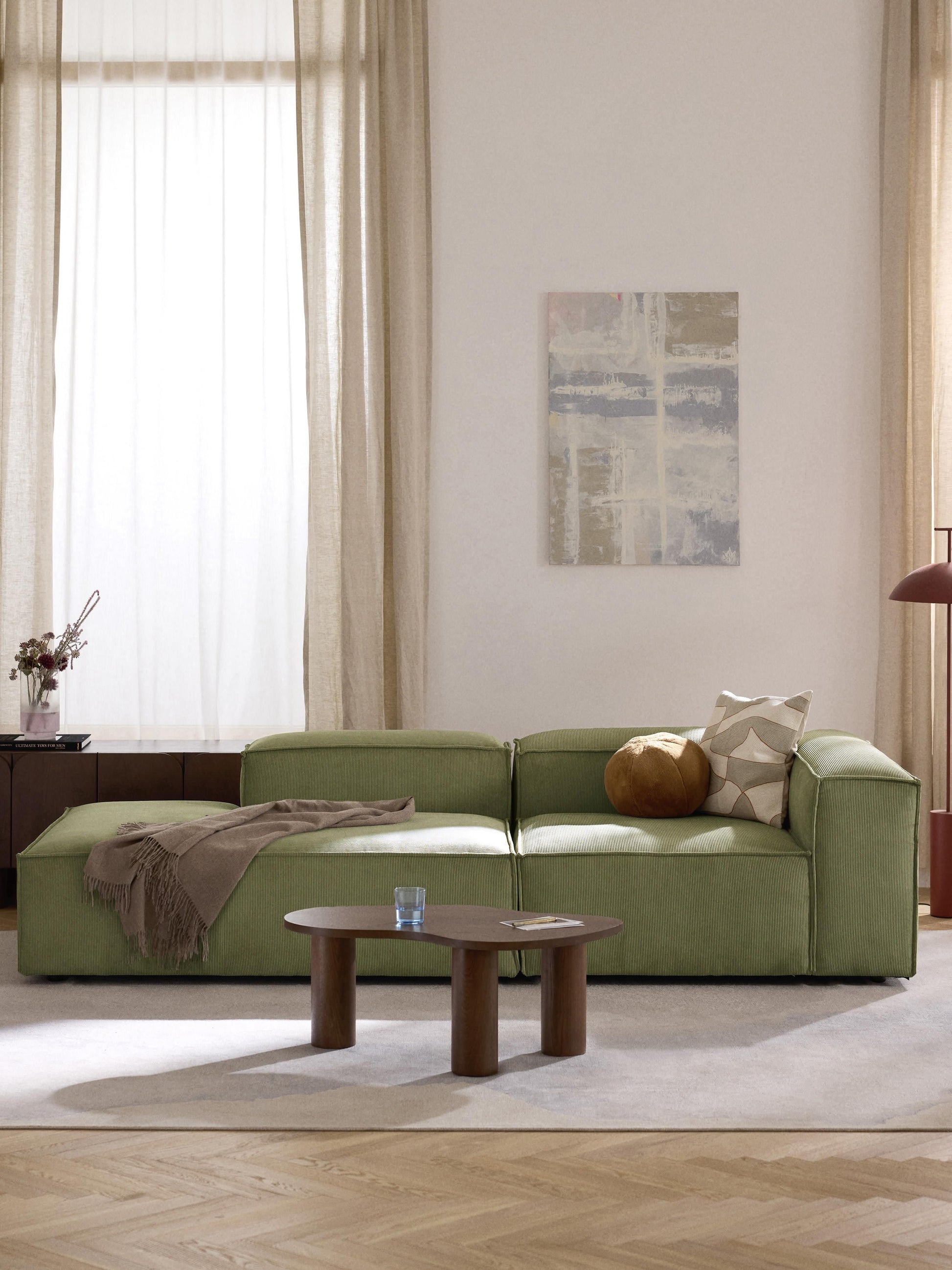 Lenmoor Modular Corduroy Ottoman