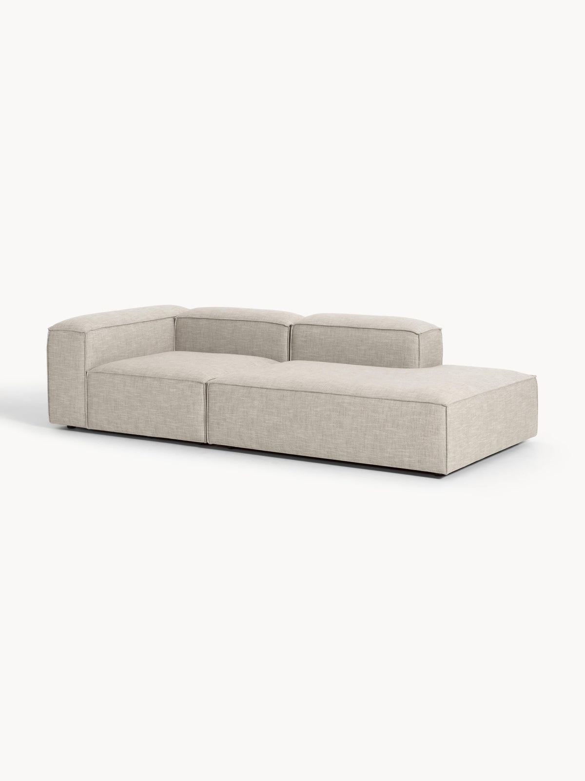 Lenmoor Modular Linen Blend Ottoman