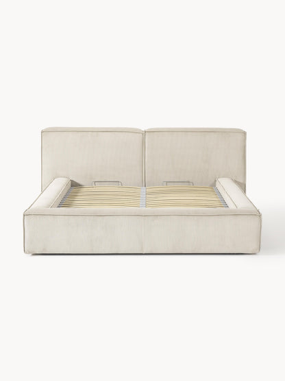 Lenmoor Upholstered Corduroy Bed with Storage