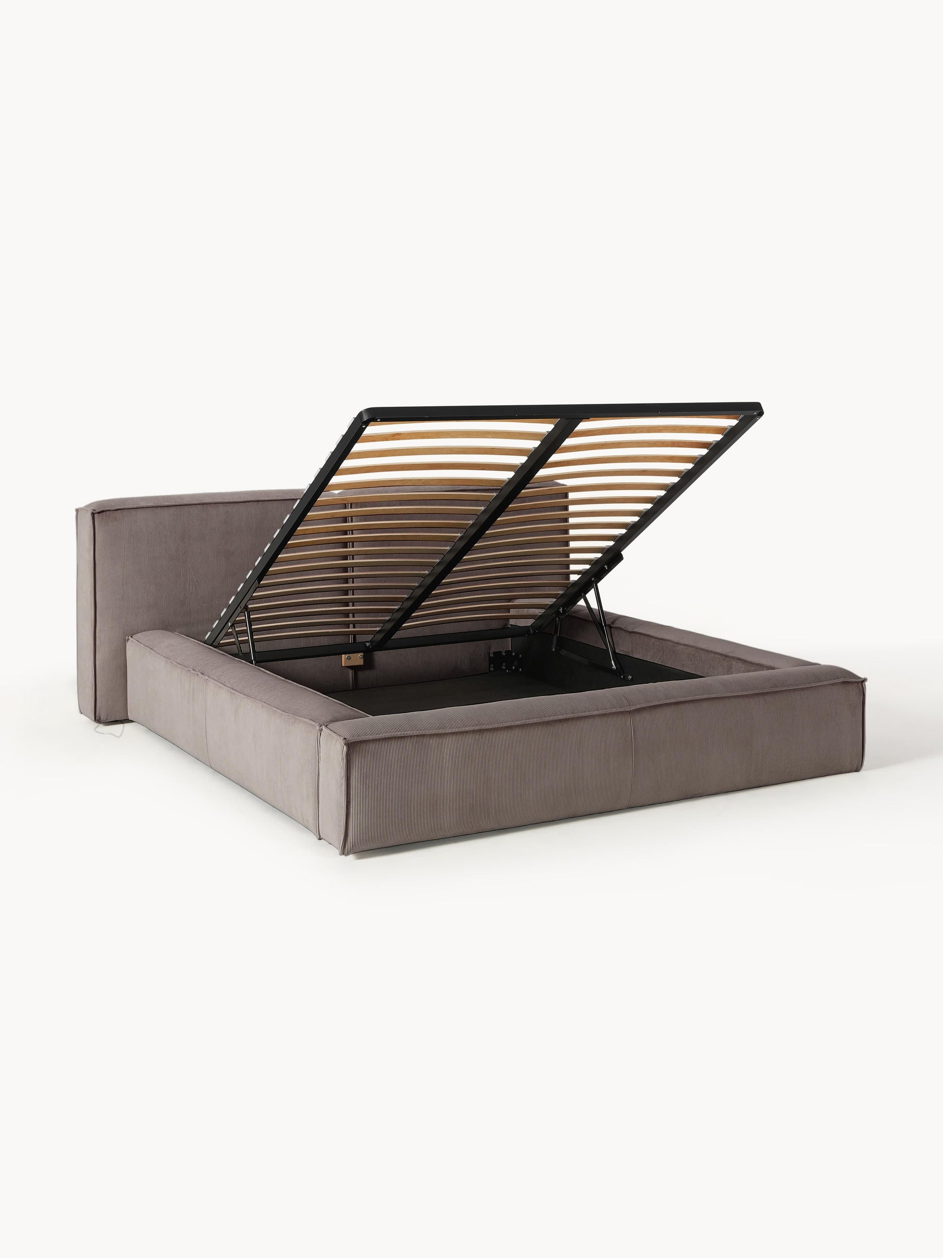 Lenmoor Upholstered Corduroy Bed with Storage