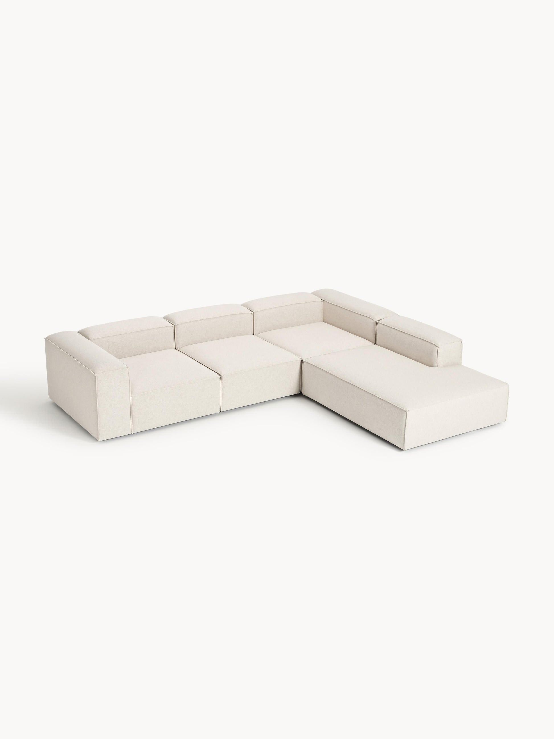 Lenmoor XL Modular Corner Sofa (4-Seater) in Linen Blend