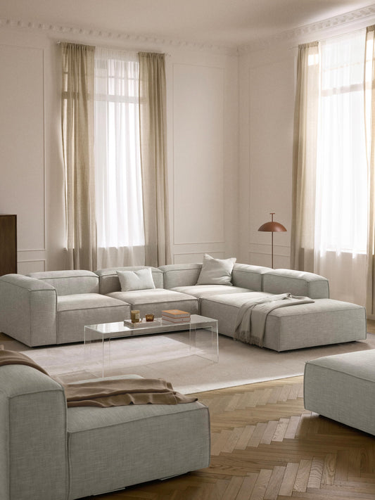 Lenmoor XL Modular Corner Sofa (4-Seater) in Linen Blend