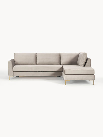 Lunessia Velvet Sofa Bed with Mattress, 3-Seater