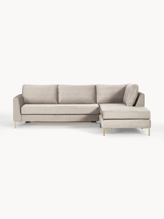 Lunessia Velvet Sofa Bed with Mattress, 3-Seater