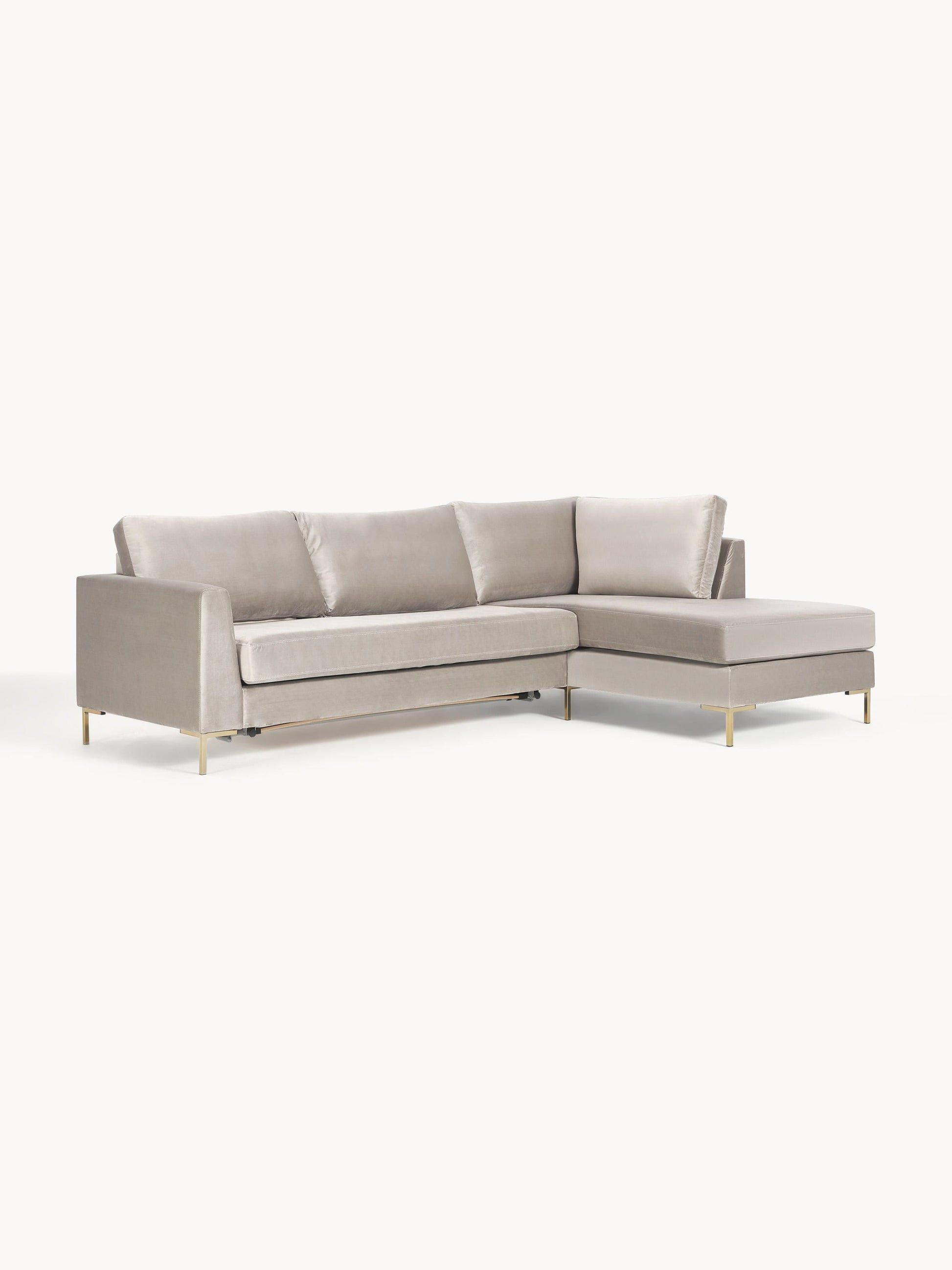 Lunessia Velvet Sofa Bed with Mattress, 3-Seater