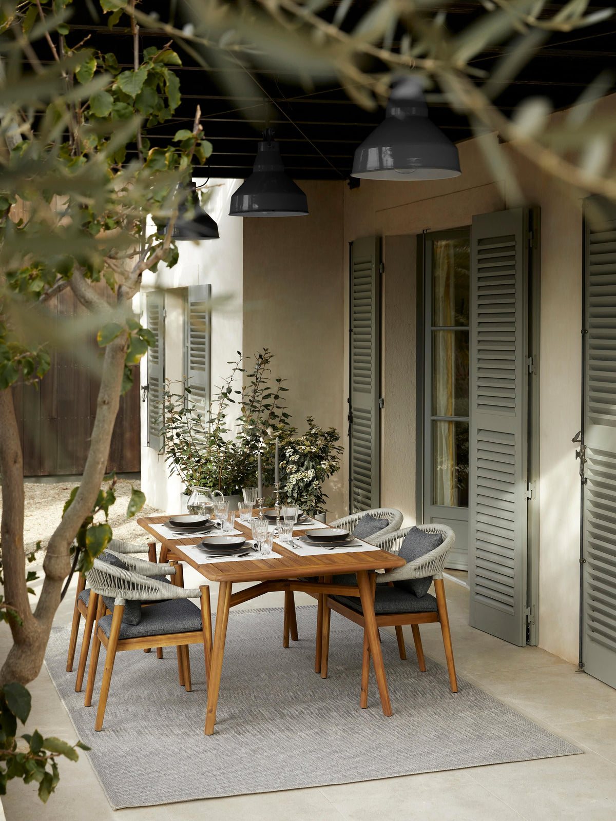 Marlenzo Acacia Wood Garden Table, 180 x 90 cm