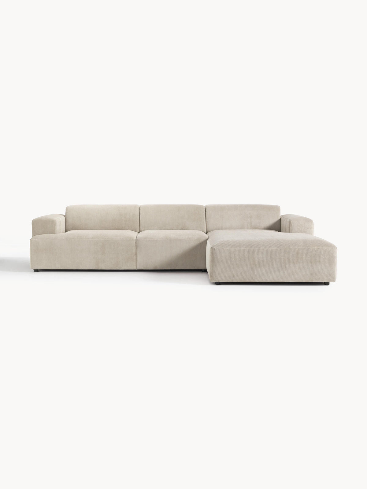 Melvara Corduroy Corner Sofa (4-Seater)