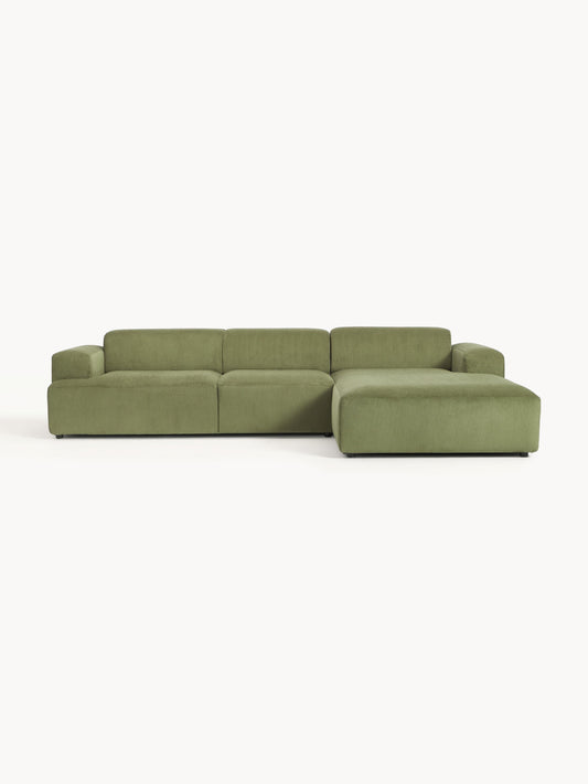 Melvara Corduroy Corner Sofa (4-Seater)