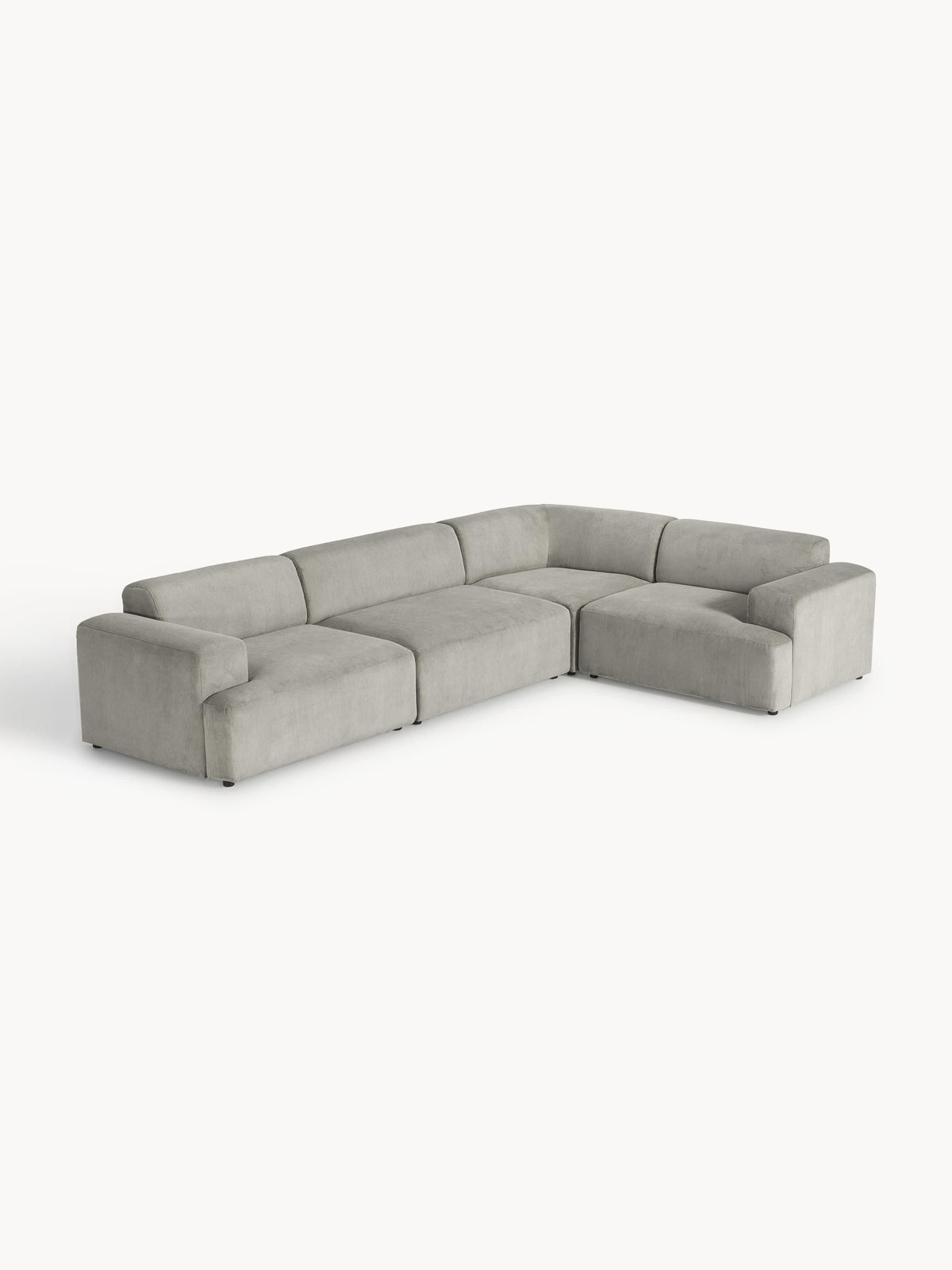 Melvara Large Corduroy Corner Sofa (4-Seater)