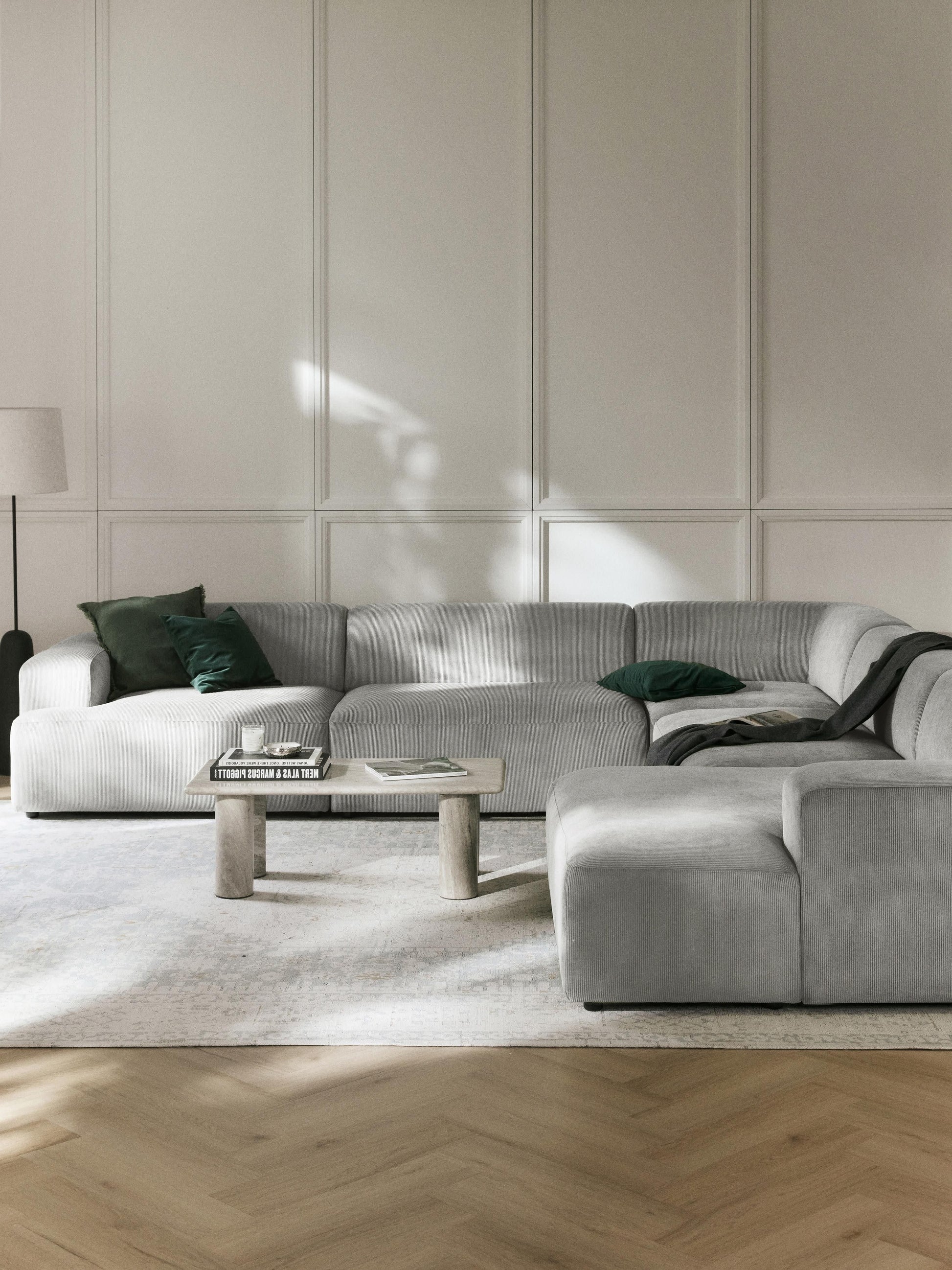 Melvara XL Corner Sofa in Corduroy