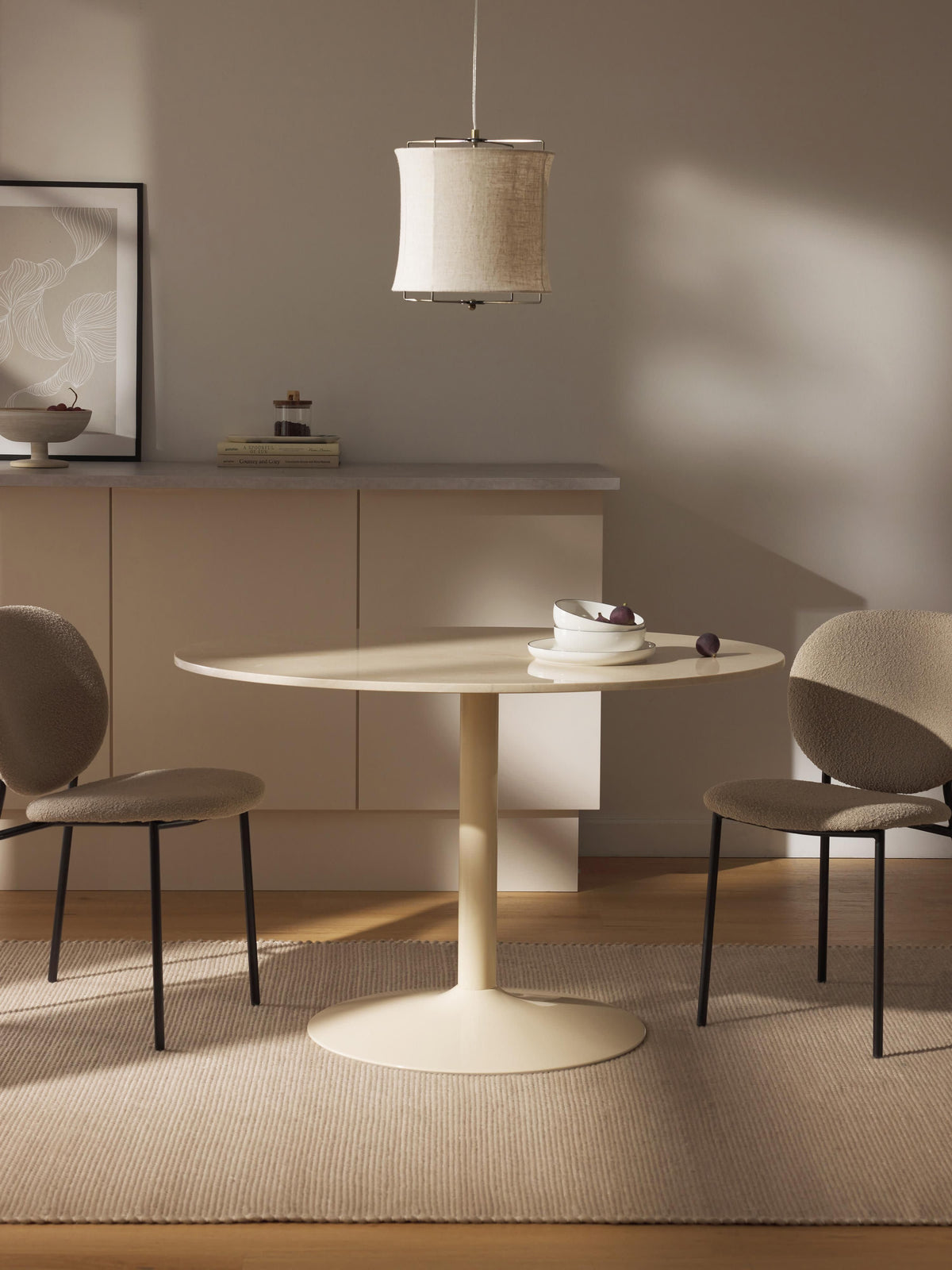 Milvora Oval Marble Dining Table, 120 x 90 cm