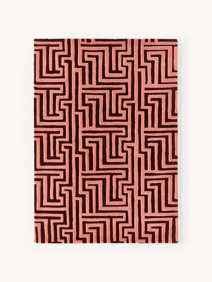 Montaldo Hand-Tufted Wool Rug with Raised High-Low Texture