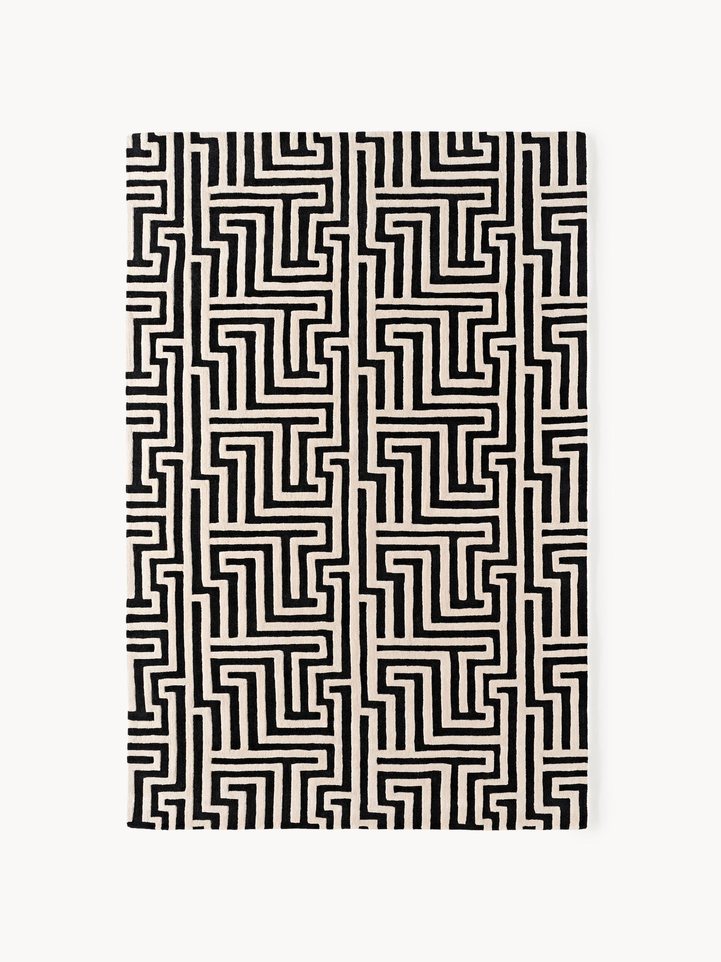 Montaldo Hand-Tufted Wool Rug with Raised High-Low Texture