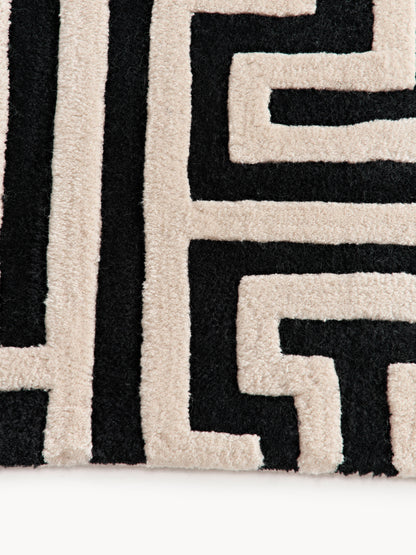 Montaldo Hand-Tufted Wool Rug with Raised High-Low Texture