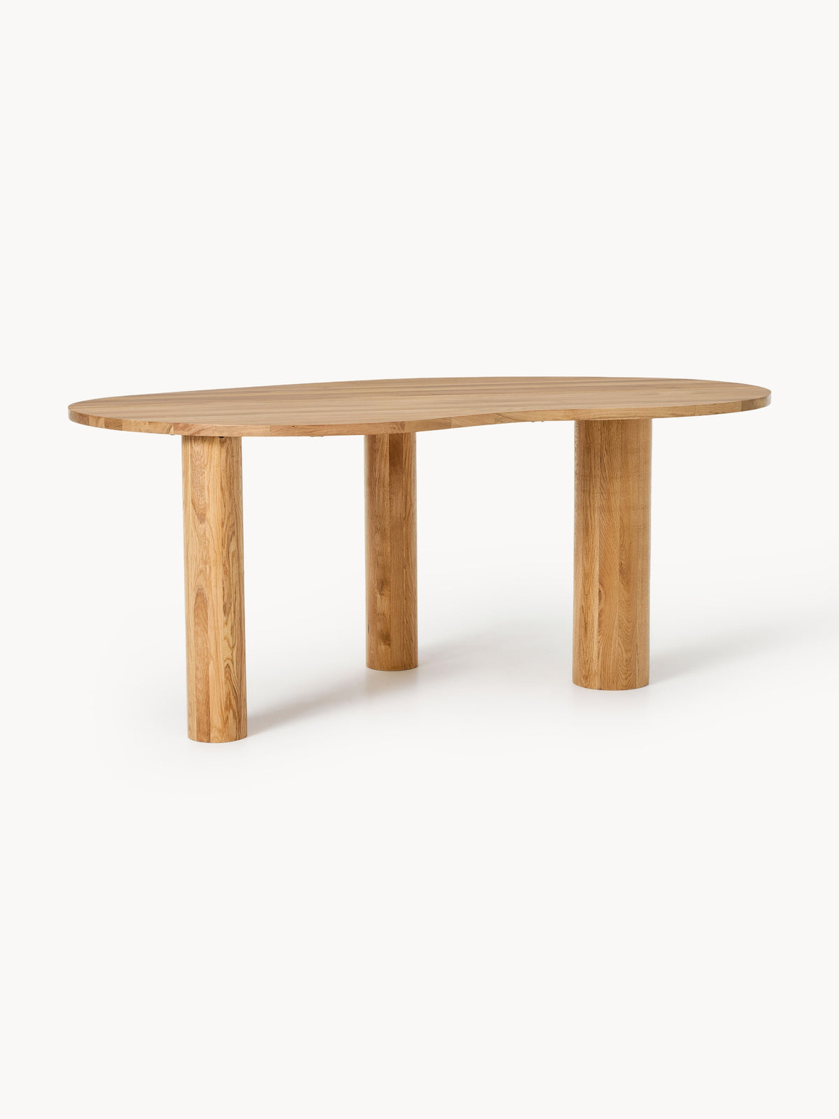 Narvento Dining Table in Oak with Organic Shape, in Various Sizes