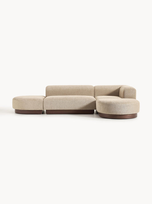 Natessia Modular Teddy Bouclé Corner Sofa