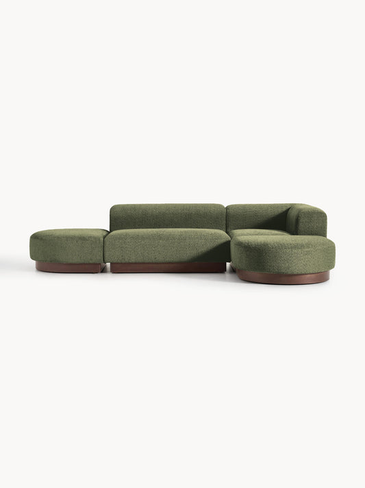 Natessia Modular Teddy Bouclé Corner Sofa