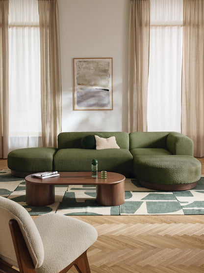 Natessia Modular Teddy Bouclé Corner Sofa