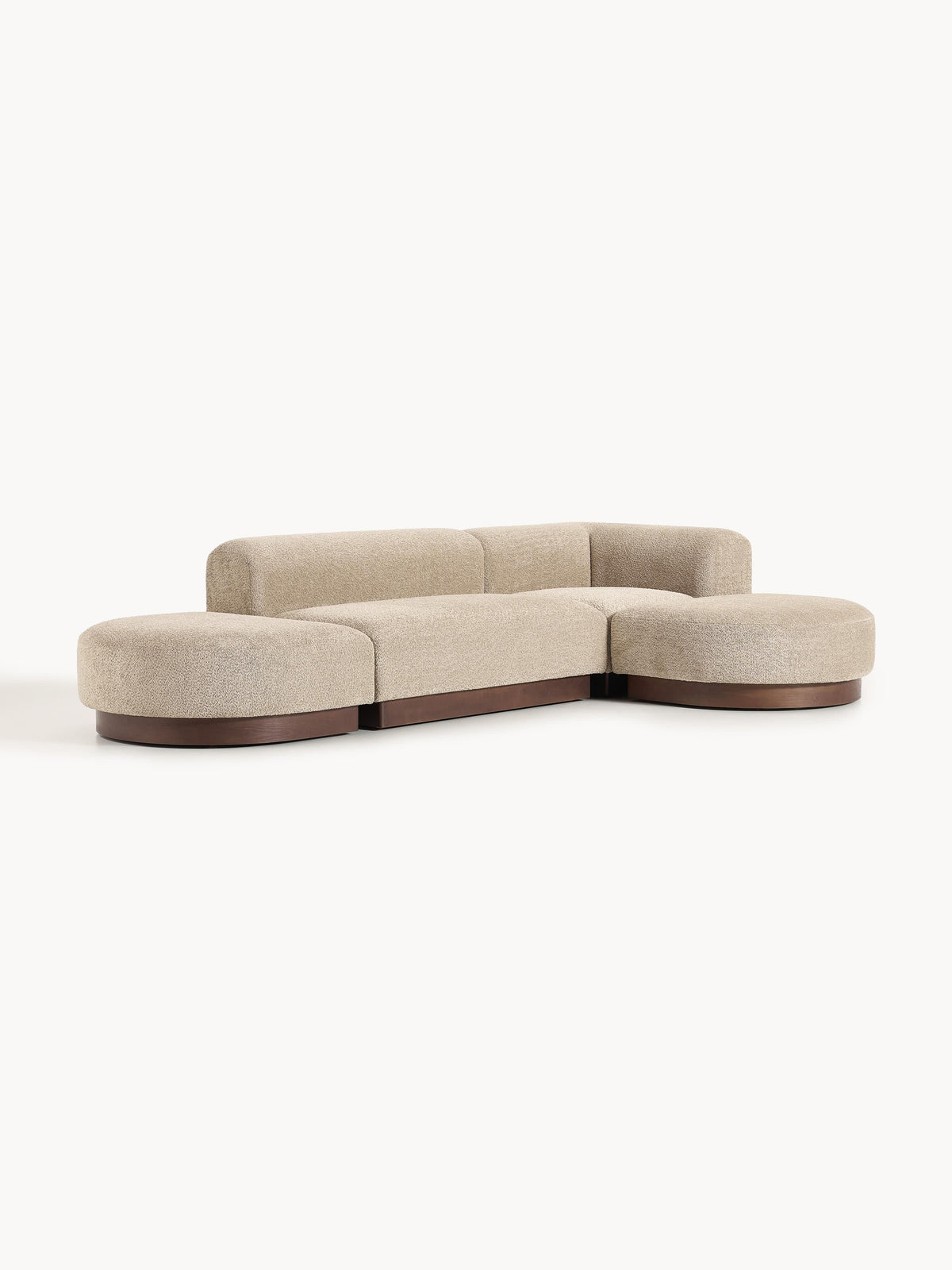 Natessia Modular Teddy Bouclé Corner Sofa