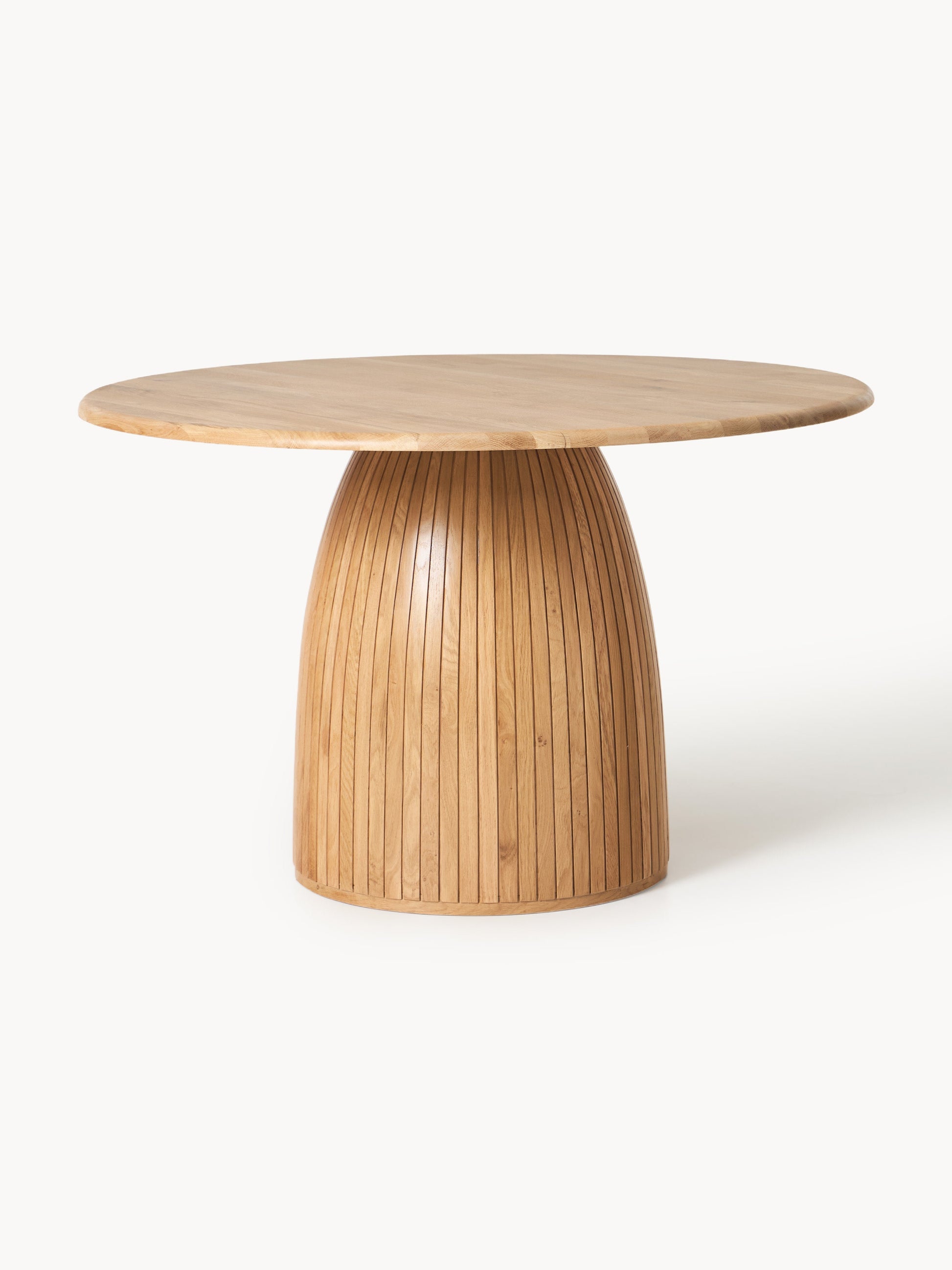 Nelmira Round Dining Table with Fluted Texture, in Various Sizes