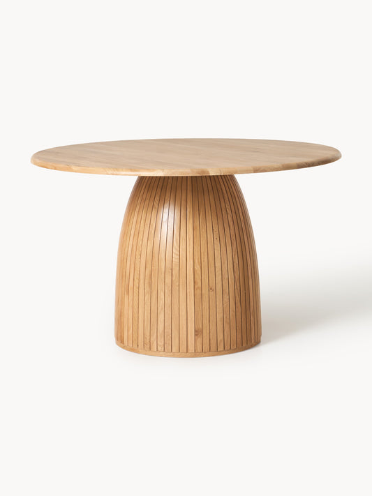 Nelmira Round Dining Table with Fluted Texture, in Various Sizes