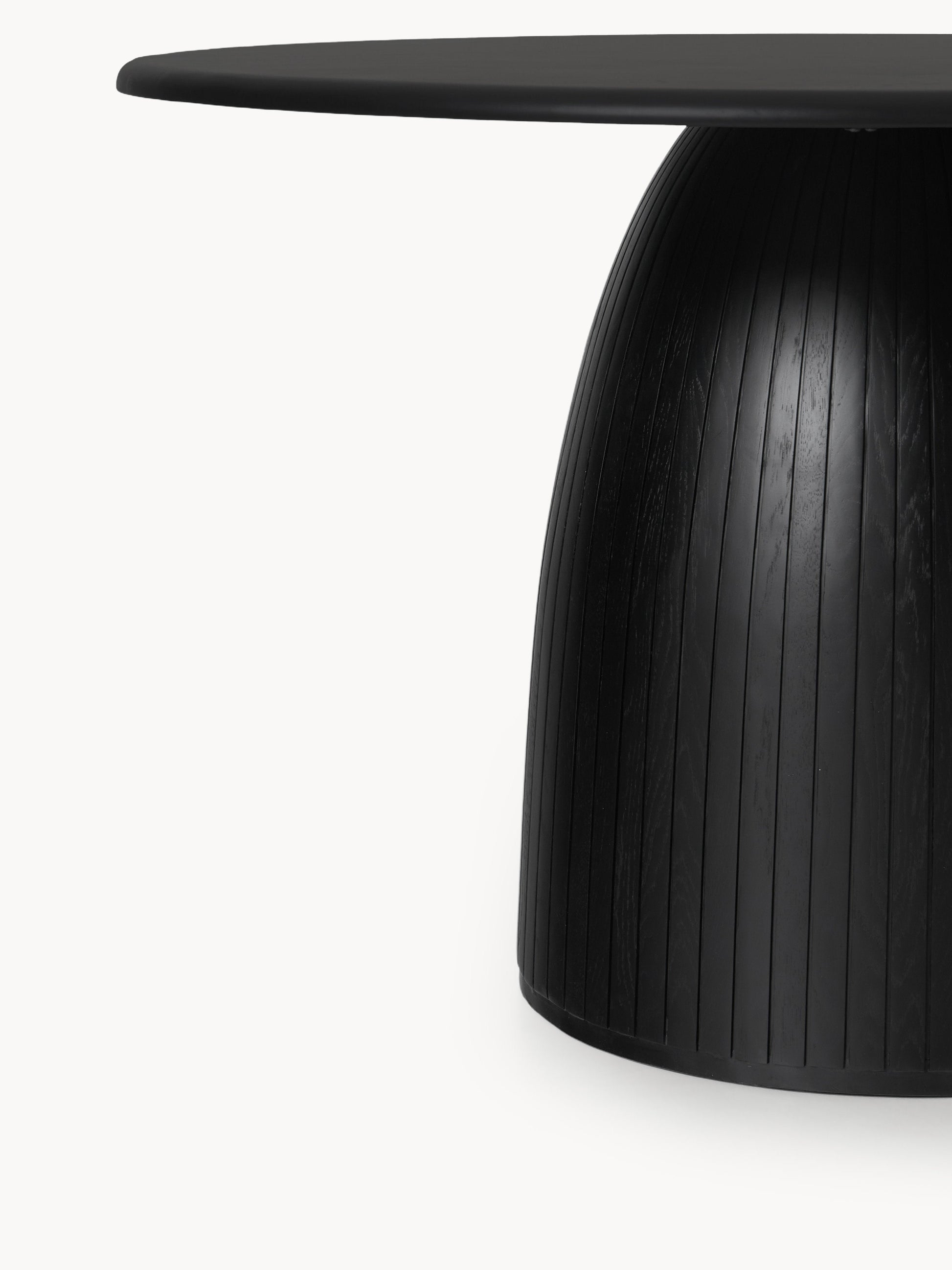 Nelmira Round Dining Table with Fluted Texture, in Various Sizes