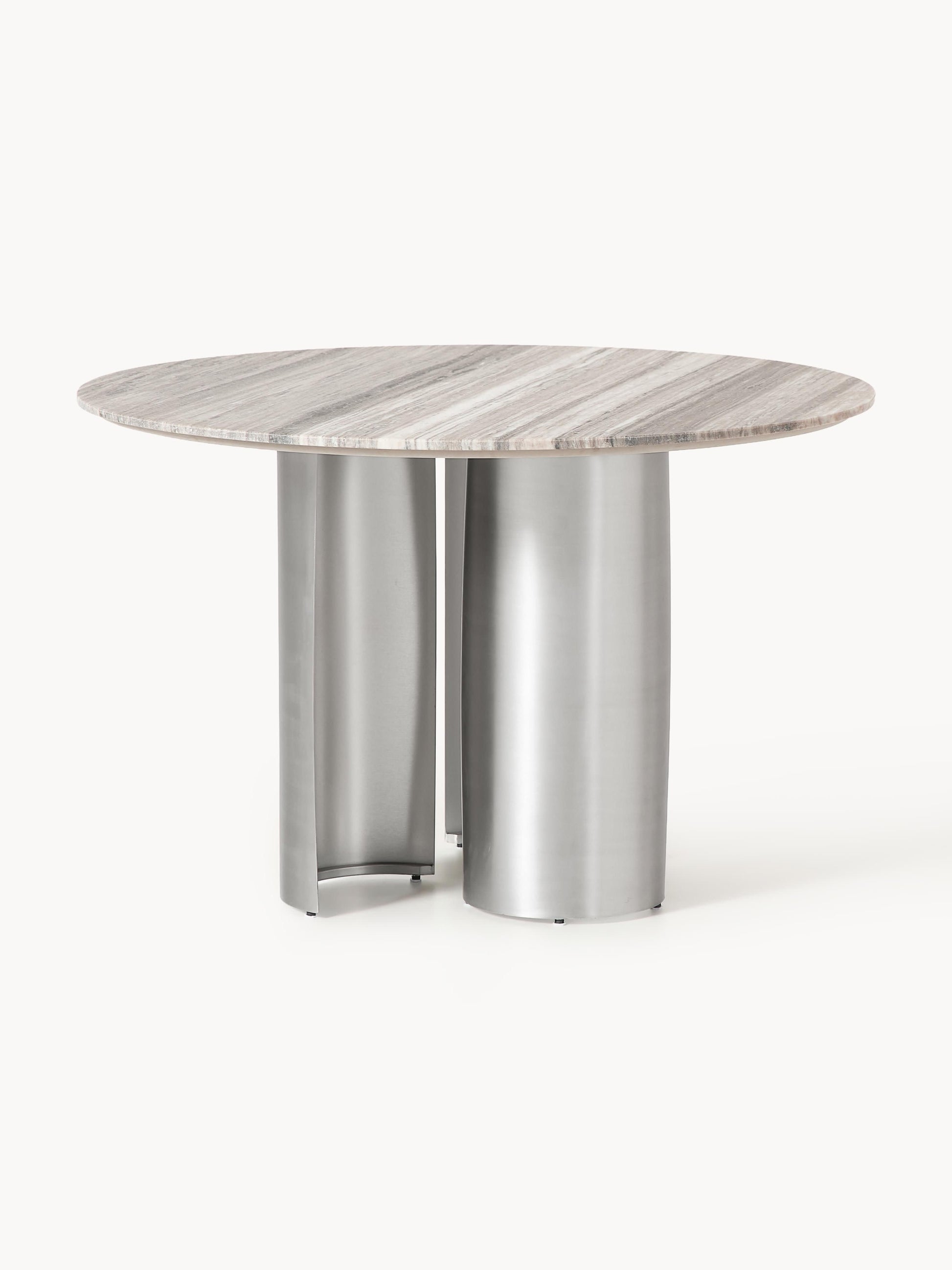 Novanzo Round Dining Table with Marble Tabletop, Ø 120 cm