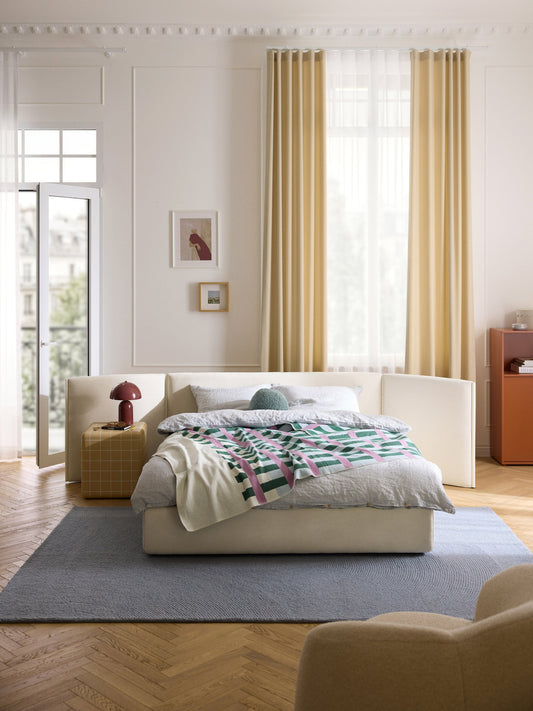 Ottavo Upholstered Bed with Folding Headboard