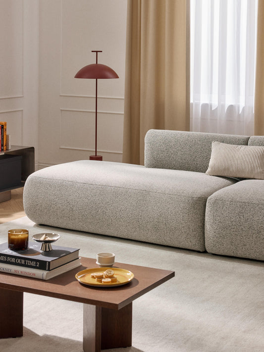 Ravella Chaise Module in Bouclé